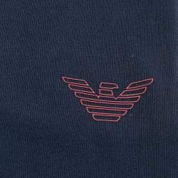 Pre Owned Emporio Armani Kids Navy Blue Cotton Shorts 10 Yrs