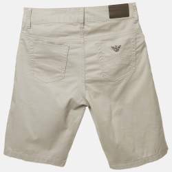 Pre Owned Emporio Armani Grey Cotton Chino Shorts 12 Yrs
