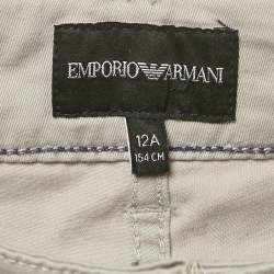 Pre Owned Emporio Armani Grey Cotton Chino Shorts 12 Yrs