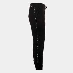 Pre Owned Emporio Armani Kids Black Logo Band Trim Cotton Jogger Pants 12 Yrs