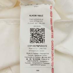 مملوكة مسبقًا Emporio Armani Kids White Pattern Cotton Shirt 18M