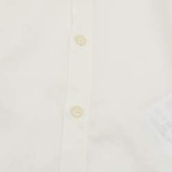 مملوكة مسبقًا Emporio Armani Kids White Pattern Cotton Shirt 18M