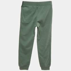 Pre Owned Emporio Armani Kids Green EA7 Print Cotton Joggers 7 Yrs