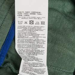 Pre Owned Emporio Armani Kids Green EA7 Print Cotton Joggers 7 Yrs