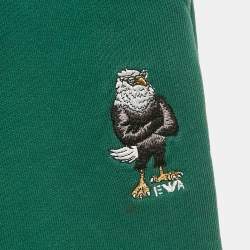 Pre Owned Emporio Armani Kids Green Cotton Jogger Pants 10Yrs