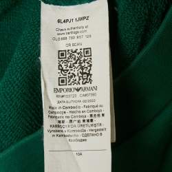 Pre Owned Emporio Armani Kids Green Cotton Jogger Pants 10Yrs