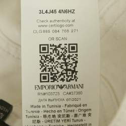 Pre Owned Emporio Armani White Denim Pants 10 Years