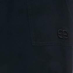 Pre Owned بنطلون كريب مزيج أزرق كحلي إمبريو أرماني مقاس 12 سنة