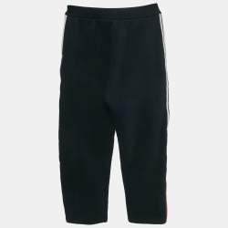 Pre Owned بنطال قطني بخط جانبي أزرق غامق إمبريو أرماني أطفال مقاس 10 سنوات