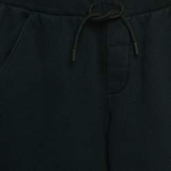 Pre Owned بنطال قطني بخط جانبي أزرق غامق إمبريو أرماني أطفال مقاس 10 سنوات