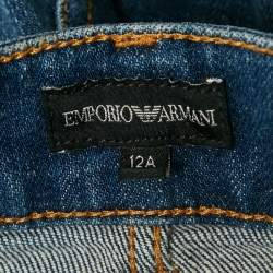 مملوكة مسبقًا Emporio Armani Kids Blue Denim Skinny Jeans 12Yrs/Waist 27"