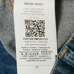 مملوكة مسبقًا Emporio Armani Kids Blue Denim Skinny Jeans 12Yrs/Waist 27"