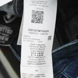 Emporio Armani  Kids Blue Denim Skinny Jeans 10 Yrs Waist 23"
