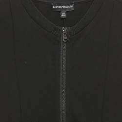 Pre Owned Emporio Armani Kids Black Jersey Pleated Short Dress 8Yrs