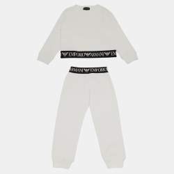Pre Owned Emporio Armani Kids Cotton Logo Waistband Set 4/6Yrs