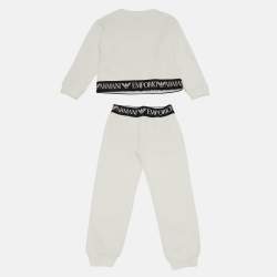 Pre Owned Emporio Armani Kids Cotton Logo Waistband Set 4/6Yrs