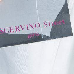 Pre Owned Scervino Street Girls White Rosette Detail Linen Dress 6 Yrs 