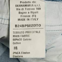 Ermanno Scervino Junior Blue Denim Embroidery Patch Detail Jeans 10 Yrs Waist 24"