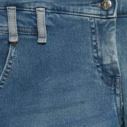 Ermanno Scervino Junior Blue Denim Embroidery Patch Detail Jeans 10 Yrs Waist 24"