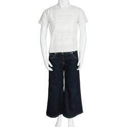 Ermanno Scervino Junior Indigo Dark Wash Denim Flared Jeans 8 Yrs