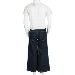 Ermanno Scervino Junior Indigo Dark Wash Denim Flared Jeans 8 Yrs