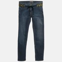 Ermanno Scervino Junior Blue Denim Sequin Detail 12 Yrs Waist 26"