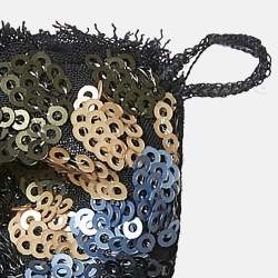 Ermanno Scervino Junior Navy Blue Sequin Sleeveless Dress 6 Yrs