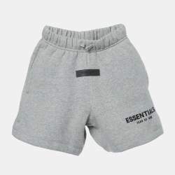 Pre Owned Fear of God Grey Logo Applique Cotton Shorts 6-7Yrs