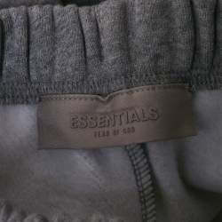 Pre Owned Fear of God Grey Logo Applique Cotton Shorts 6-7Yrs