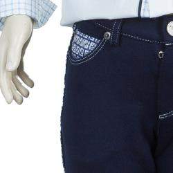 Fendi Kids Navy Blue Zucchino Detail Shorts 8 Yrs 