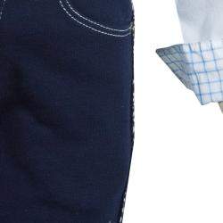 Fendi Kids Navy Blue Zucchino Detail Shorts 8 Yrs 