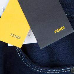 Fendi Kids Navy Blue Zucchino Detail Shorts 8 Yrs 