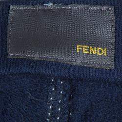 Fendi Kids Navy Blue Zucchino Detail Shorts 4 Yrs 