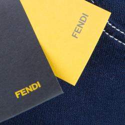 Fendi Kids Navy Blue Zucchino Detail Shorts 4 Yrs 