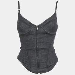 Pre Owned Fendi Kids Black Zucca Side Band Trim Jersey Joggers 9 Yrs