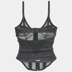 Pre Owned Fendi Kids Black Zucca Side Band Trim Jersey Joggers 9 Yrs