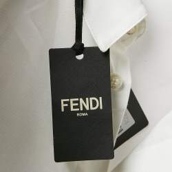 Fendi Kids White Bulb Print Cotton Shirt Size 12 Yrs