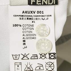 Fendi Kids White Bulb Print Cotton Shirt Size 12 Yrs