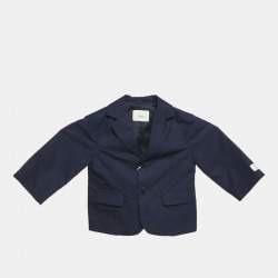 Fendi Kids Midnight Blue Cotton Blazer 9 M