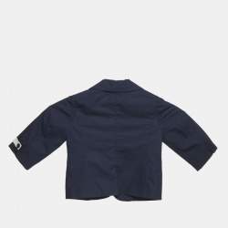 Fendi Kids Midnight Blue Cotton Blazer 9 M