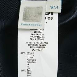 Fendi Kids Midnight Blue Cotton Blazer 9 M