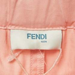 Fendi Kids Pink Stretch Satin Jogger Pants 8 Yrs