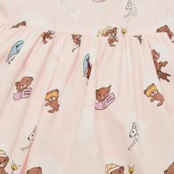 Fendi Kids Pink Teddy Pois Pop Print Cotton Dress Set 6M