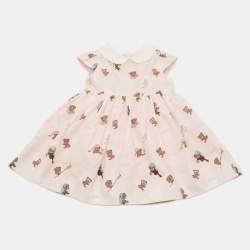 Fendi Kids Pink Teddy Pois Pop Print Cotton Dress Set 6M