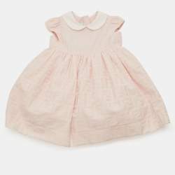 Fendi Kid Pink FF Jacquard Dress 9M