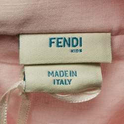 Fendi Kid Pink FF Jacquard Dress 9M