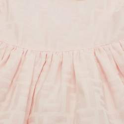 Fendi Kid Pink FF Jacquard Dress 9M