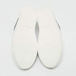 Pre Owned Fendi x Joshua Vides White Leather Rockoclick Sneakers Size 34