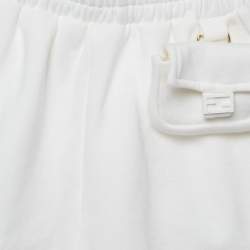 Pre Owned Fendi Kids White Cotton Felpa Shorts 6Yrs