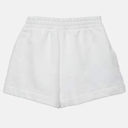 Pre Owned Fendi Kids White Cotton Felpa Shorts 6Yrs